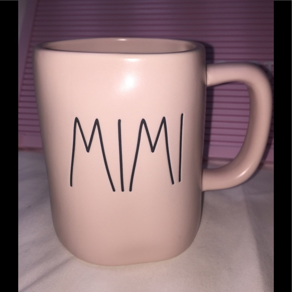 Rae Dunn MIMI pink ceramic mug